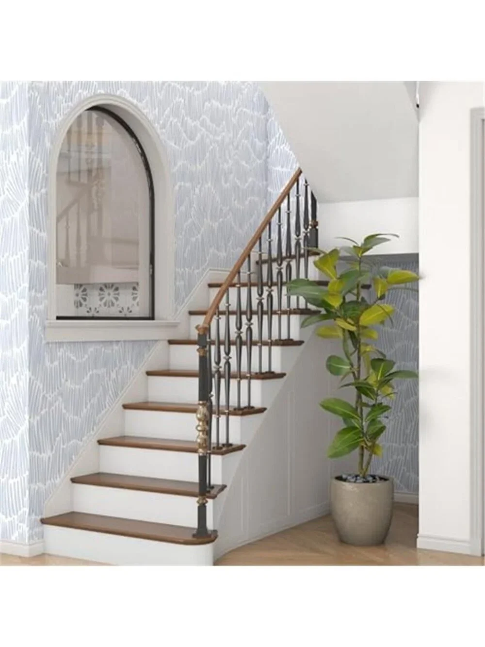 Blue White Peel Stick Wallpaper Removable Vinyl Contact Paper Wall Decor